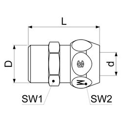 Schlösser Quetschverschraubung auf Nippel mit Außengewinde, DN 10, 3/8" x 3/8... SCHLOESSER-0018871010001 4044997131381 (Abb. 1)