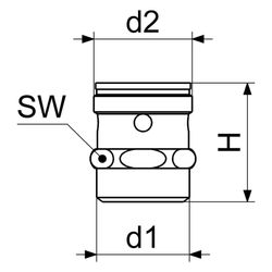 Schlösser Rohrbelüfter DN 15, AG 3/4" x AG M28x1, verchromt, DVGW-geprüft... SCHLOESSER-0018901550001 4044997174432 (Abb. 1)