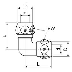 Schlösser Winkel mit 2 Quetschverschraubungen, DN 10, 3/8" x 10mm, verchromt... SCHLOESSER-0018931050001 4044997131633 (Abb. 1)