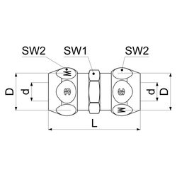 Schlösser Doppel-Quetschverschraubung, DN 8, 3/8" x 8mm, verchromt... SCHLOESSER-0018941008001 4044997131657 (Abb. 1)