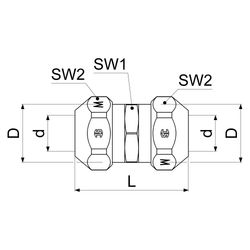 Schlösser Doppel-Quetschverschraubung, DN 12, 1/2" x 12mm, verchromt... SCHLOESSER-0018941512001 4044997131688 (Abb. 1)