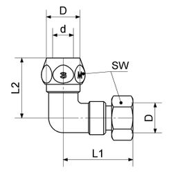 Schlösser Winkel mit 1 Quetschverschraubung und Überwurfmutter, DN 10, 3/8" x... SCHLOESSER-0018951010001 4044997131695 (Abb. 1)