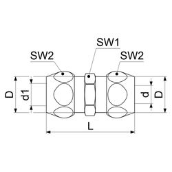 Schlösser Doppel-Quetschverschraubung mit Reduziernippel, DN 10, 3/8" x 10mm ... SCHLOESSER-0018961008001 4044997131725 (Abb. 1)