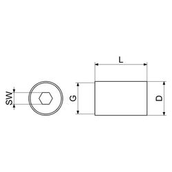 Schlösser Unterputz-Verlängerung mit Hülse 40mm, verchromt poliert... SCHLOESSER-0019380000201 4044997132449 (Abb. 1)