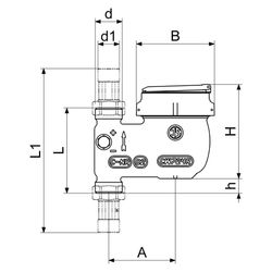Schlösser Wasserzähler Bauart MVTRSW mit Steigrohr, bis 90 Grad C, Dauerdurch... SCHLOESSER-00222T2000011 4044997222300 (Abb. 1)