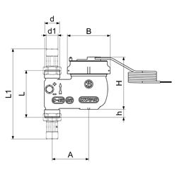 Schlösser Wasserzähler Bauart MNR-I, waagerecht, bis 30 Grad C, Dauerdurchflu... SCHLOESSER-00212T2503031 4044997225240 (Abb. 1)