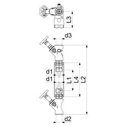 Schlösser Wasserzähler-Einbaugarnitur mit Steigrohr, starr, Q3 4m3/h, 1 1/4" ... SCHLOESSER-0022253000001 4044997175026 (Abb. 1)