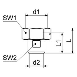 Schlösser Waschtischzähler-Verschraubung, Eingang 3/4" IG x 3/8" AG, verchrom... SCHLOESSER-0022431550001 4044997160701 (Abb. 1)