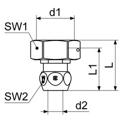 Schlösser Waschtischzähler-Verschraubung, Ausgang 3/4" IG x 10mm, verchromt... SCHLOESSER-0022441550001 4044997160718 (Abb. 1)