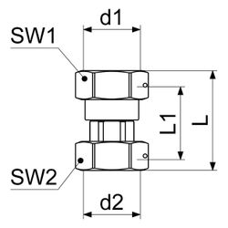 Schlösser Zapfhahnzähler-Verschraubung, Eingang 1", Ausgang Schlauchverschrau... SCHLOESSER-0022472550001 4044997175187 (Abb. 1)