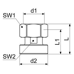 Schlösser Wasserzähler-Reduzierverschraubung von Dauerdurchfluss Q3 10m3/h au... SCHLOESSER-0022493200001 4044997193303 (Abb. 1)