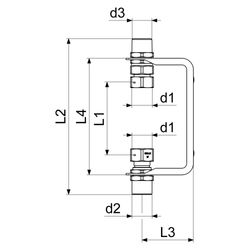 Schlösser Wasserzähler-Einbaubügel mit Steigrohr und Verschraubung, starr, Da... SCHLOESSER-0022702570001 4044997134290 (Abb. 1)