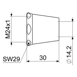 Schlösser Abdeckhülse zu Frost-tec für Steckschlüssel-Variante, Chrom... SCHLOESSER-0028101550234 4044997160824 (Abb. 1)