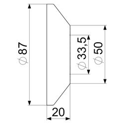 Schlösser Rosette für Frost-tec 2810, DN 15, verchromt poliert... SCHLOESSER-0028991550001 4044997175644 (Abb. 1)