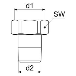 Schlösser Anschlussverschraubung DN 15, Tülle 1/2", Überwurfmutter 3/4", vern... SCHLOESSER-0033021550002 4044997135419 (Abb. 1)