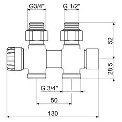 Schlösser Duoplex Kombiarmatur, voreinstellbar und entleerbar, Durchgangsform... SCHLOESSER-0036201550002 4044997137741 (Abb. 1)