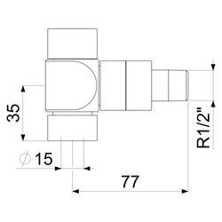 Schlösser Thermostatventil Quadruplex Heizkörperverschraubung, mit Entleerung... SCHLOESSER-0036801590001 4044997175859 (Abb. 1)