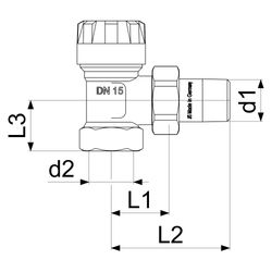 Schlösser Thermostatventil Standard, Eckform, DN 15, 1/2", vernickelt... SCHLOESSER-0047001550002 4044997140956 (Abb. 1)