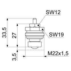 Schlösser Thermostat-Oberteil Standard, DN 10, DN 15, DN 20... SCHLOESSER-0047041500101 4044997141137 (Abb. 1)