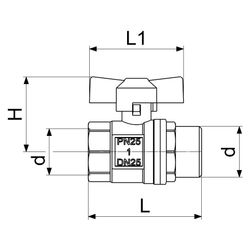 Schlösser Kugelhahn voller Durchgang, DN 10, 3/8" AG x IG, Baulänge 47mm, Flü... SCHLOESSER-0062351020001 4044997144534 (Abb. 1)