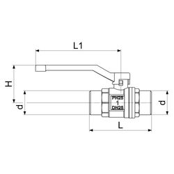 Schlösser Kugelhahn voller Durchgang, DN 25, 1" AG x AG, Baulänge 86mm, Stahl... SCHLOESSER-0062452520001 4044997144602 (Abb. 1)