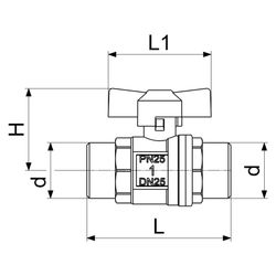 Schlösser Kugelhahn voller Durchgang, DN 10, 3/8" AG x AG, Baulänge 54mm, Flü... SCHLOESSER-0062551020001 4044997144619 (Abb. 1)