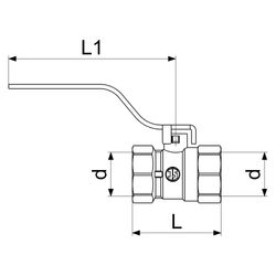 Schlösser Kugelhahn schwere Ausführung, reduzierter Durchgang, DN 15, 1/2", B... SCHLOESSER-0063051520001 4044997176191 (Abb. 1)