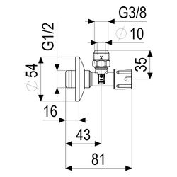 Schlösser Eckventil selbstdichtend, mit Comfortgriff und Quetschverschraubung... SCHLOESSER-0071001550001 4044997145371 (Abb. 1)