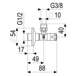 Schlösser Eckventil nicht selbstdichtend, mit Filter und Quetschverschraubung... SCHLOESSER-0071071550001 4044997145432 (Abb. 1)