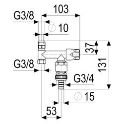 Schlösser Geräteventil für Eckventil mit Rohrbelüfter, Schlauchverschraubung ... SCHLOESSER-0071221050001 4044997250969 (Abb. 1)