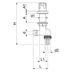 Schlösser Waschgeräte-Untertischventil mit Schlauchverschraubung und Designgr... SCHLOESSER-0071811550001 4044997176375 (Abb. 1)