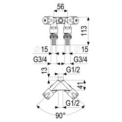 Schlösser Waschgeräte-Doppelventil mit Rohrbelüfter, Schlauchverschraubung un... SCHLOESSER-0071891550001 4044997186718 (Abb. 1)