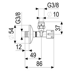 Schlösser Eckventil selbstdichtend, mit Quetschverschraubung DN 10, 3/8" x 10... SCHLOESSER-0072001050001 4044997170243 (Abb. 1)