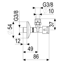 Schlösser Eckventil nicht selbstdichtend, mit Quetschverschraubung DN 10, 3/8... SCHLOESSER-0072051050001 4044997170267 (Abb. 1)