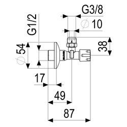 Schlösser Eckventil nicht selbstdichtend, mit Quetschverschraubung DN 15, 1/2... SCHLOESSER-0072051550001 4044997170274 (Abb. 1)