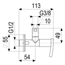 Schlösser Design-Tec Eckventil nicht selbstdichtend, Athena, 1/2", Chrom hoch... SCHLOESSER-0072251550001 4044997170397 (Abb. 1)