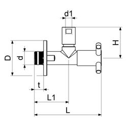 Schlösser Design-Tec Eckventil selbstdichtend, Maya, 1/2", Chrom hochglanz, D... SCHLOESSER-0072411550001 4044997186985 (Abb. 1)