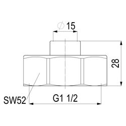 Schlösser Abgangsverschraubung für Kupferrohr, 15mm x 1 1/2"... SCHLOESSER-0074201502001 4044997160930 (Abb. 1)