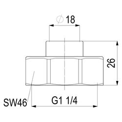 Schlösser Abgangsverschraubung für Kupferrohr, 18mm x 1 1/4"... SCHLOESSER-0074201801001 4044997176450 (Abb. 1)
