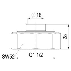 Schlösser Abgangsverschraubung für Kupferrohr, 18mm x 1 1/2"... SCHLOESSER-0074201802001 4044997145814 (Abb. 1)