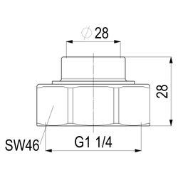 Schlösser Abgangsverschraubung für Kupferrohr, 28mm x 1 1/4"... SCHLOESSER-0074202801001 4044997250273 (Abb. 1)