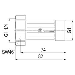 Schlösser Verbindungsverschraubung, Eingang 1"... SCHLOESSER-0074402500001 4044997160985 (Abb. 1)