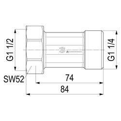 Schlösser Verbindungsverschraubung, Eingang 1 1/4"... SCHLOESSER-0074403200001 4044997160992 (Abb. 1)