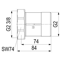 Schlösser Verbindungsverschraubung, Eingang 2"... SCHLOESSER-0074405000001 4044997161012 (Abb. 1)
