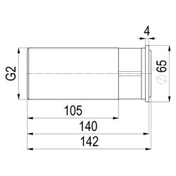 Schlösser Zwischenstück, 140mm ablängbar, Eingang 2"... SCHLOESSER-0074425000001 4044997161081 (Abb. 1)