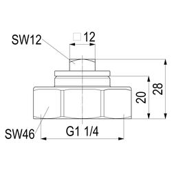 Schlösser Abschlusskappe rechts, Wasserzufuhr von links, 1 1/4", Eingang 1"... SCHLOESSER-0074502500001 4044997145982 (Abb. 1)