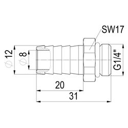Schlösser Sauger zum Ablassen, Eingang 1/4"... SCHLOESSER-0074610800001 4044997161142 (Abb. 1)