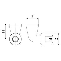 Schlösser Ablauftrichter einfach mit Rosette, 3/4" AG, verchromt... SCHLOESSER-0082011551001 4044997200940 (Abb. 1)