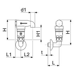 Schlösser Rohrbelüfter mit Bogen, DN 15, 1/2"... SCHLOESSER-0082021550001 4044997200964 (Abb. 1)