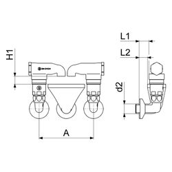 Schlösser Rohrbelüfter Bauform E, 2-fach, Aufputz, 1/2" x 3/4" x 1/2", verchr... SCHLOESSER-0082032050001 4044997200995 (Abb. 1)